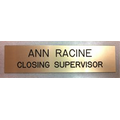 Engraved Plastic Name Plate with Personalization 1" x 10"